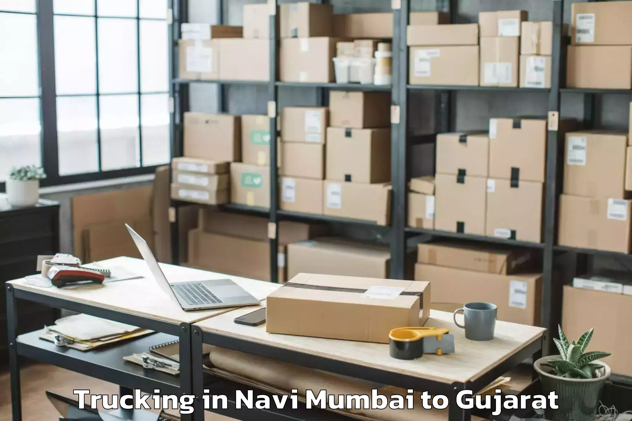 Book Navi Mumbai to Gujarat University Ahmedabad Trucking